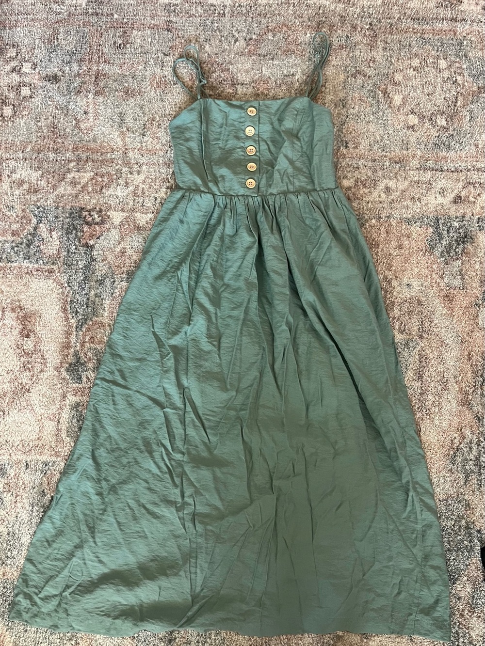 Pink lily dress size small sage Green